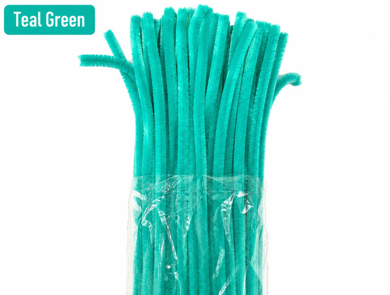 🌸 Handmade Teal Green Pipe Cleaner Flowers | Unique Decorative Flowers – Sydora Pack Of 20 Pieces
