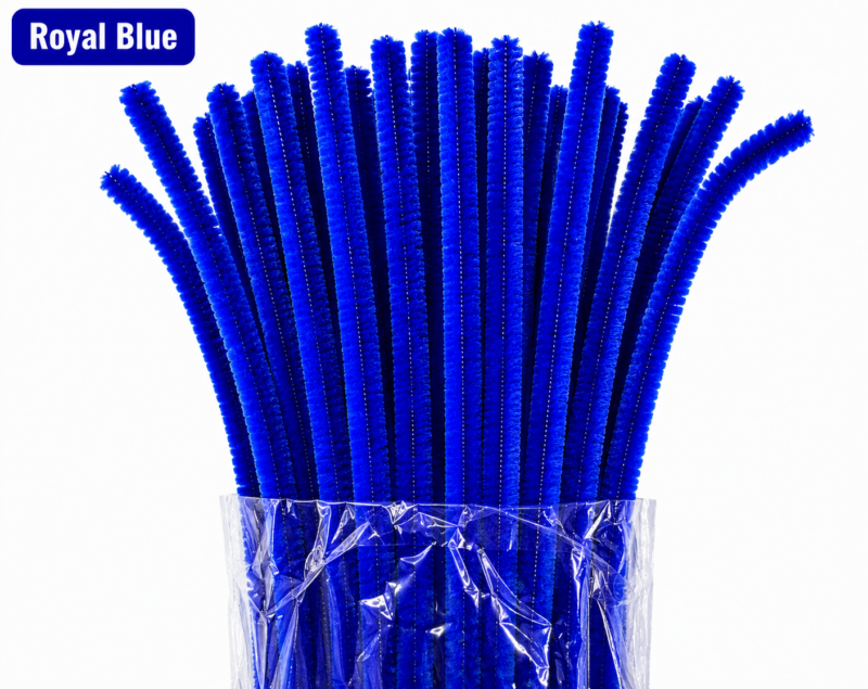 🌸 Handmade Royal Blue Pipe Cleaner Flowers | Unique Decorative Flowers – Sydora Pack Of 20 Pieces