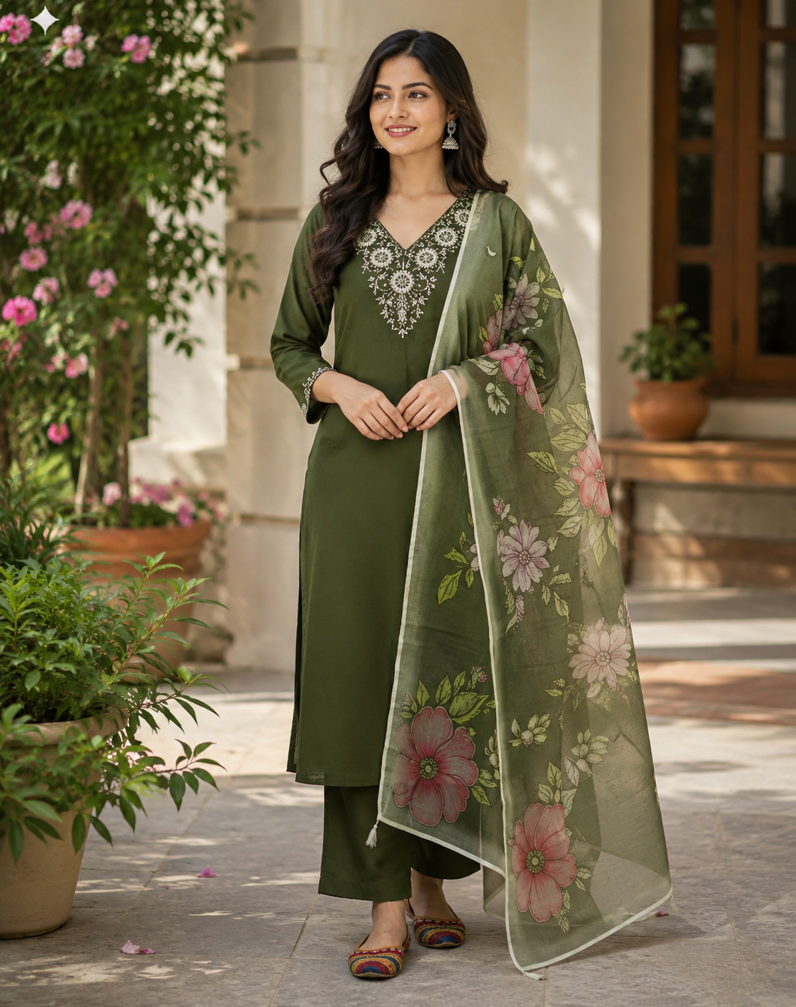 Elegant Green Ladies Dress – Stylish Women’s Casual & Party Wear Dress