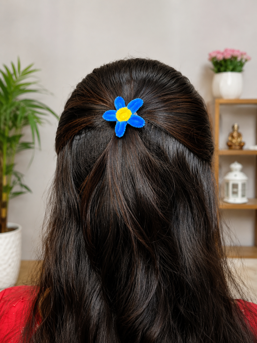 🌸 Blue Flower Hair Clip – Handmade Cute Floral Hair Accessory 💙