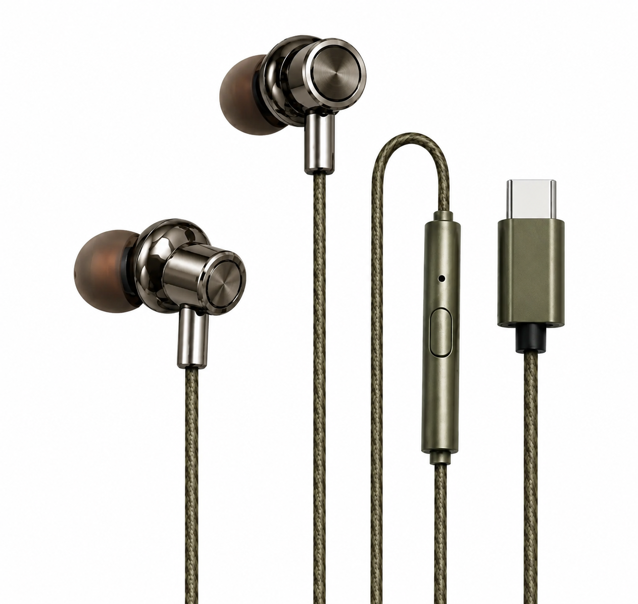 Premium Type-C Wired Earphone with HD Stereo Sound, In-Ear Design & Built-in Mic