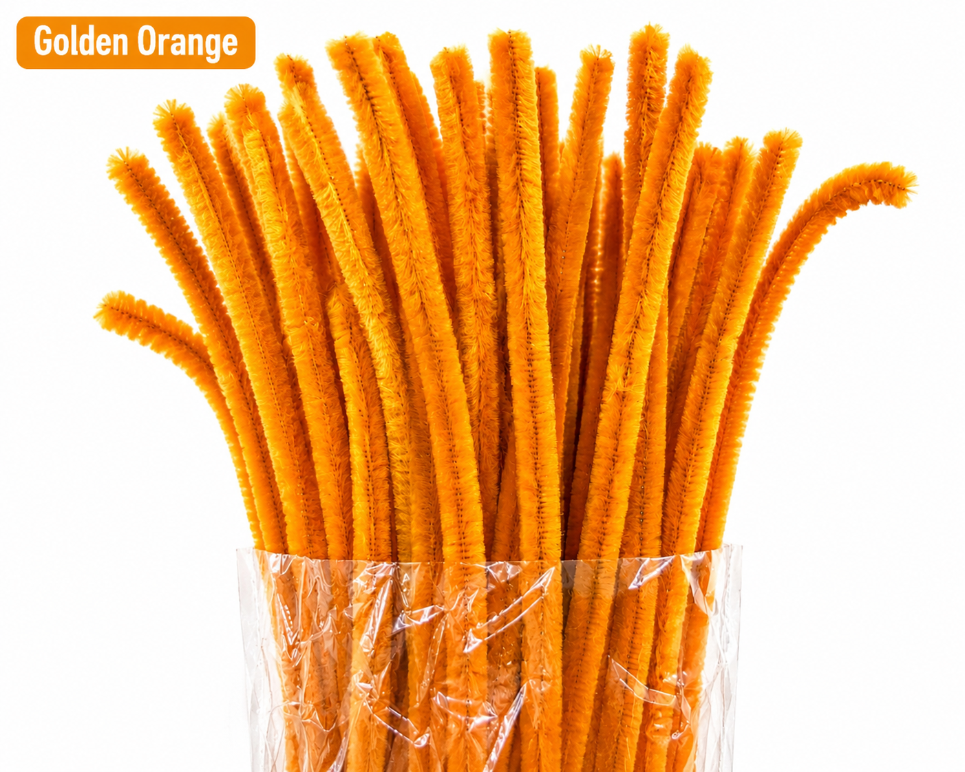 🌸 Handmade Orange Pipe Cleaner Flowers | Unique Decorative Flowers – Sydora Pack Of 20 Pieces