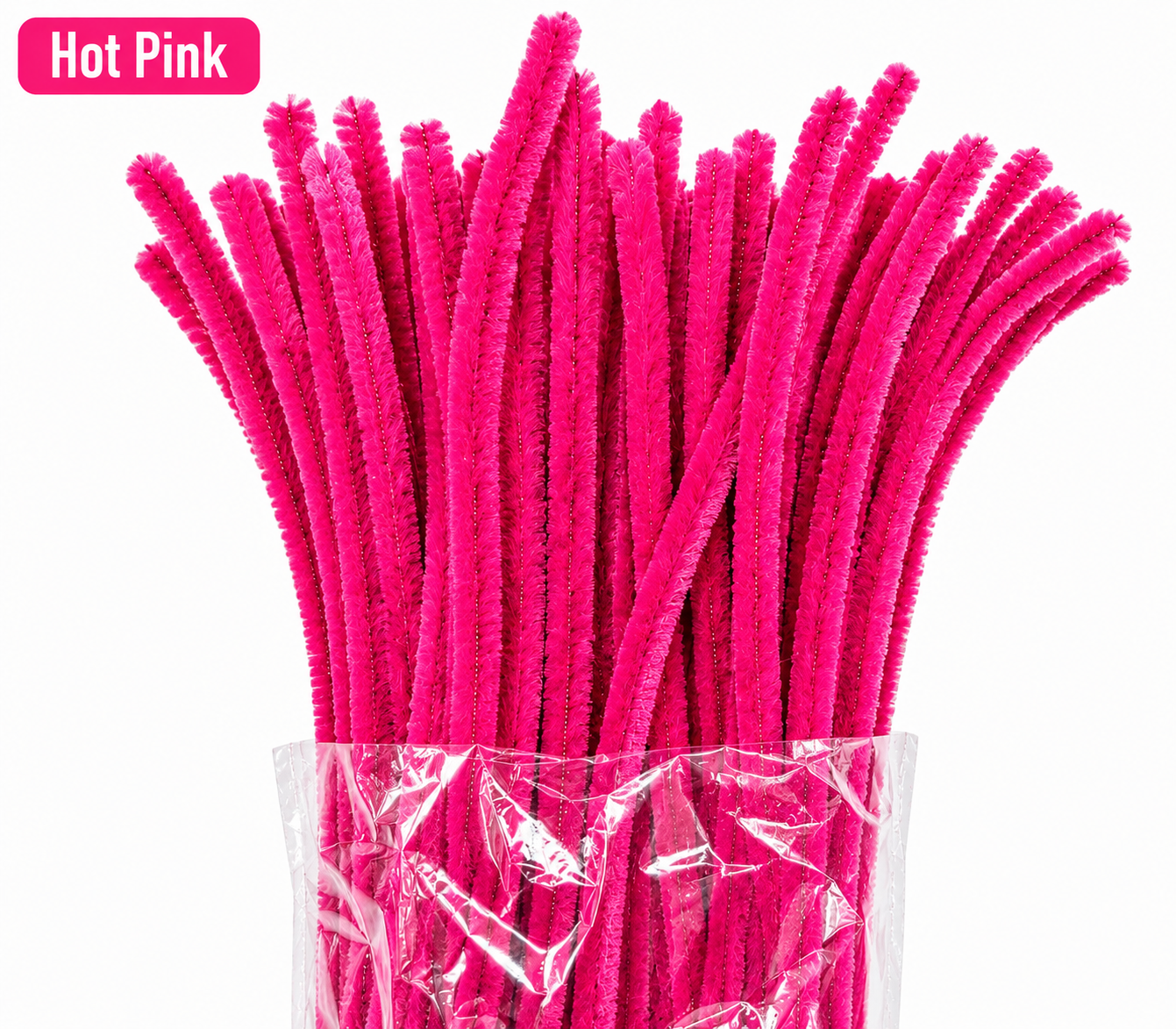 🌸 Handmade Hot Pink Pipe Cleaner Flowers | Unique Decorative Flowers – Sydora Pack Of 20 Pieces