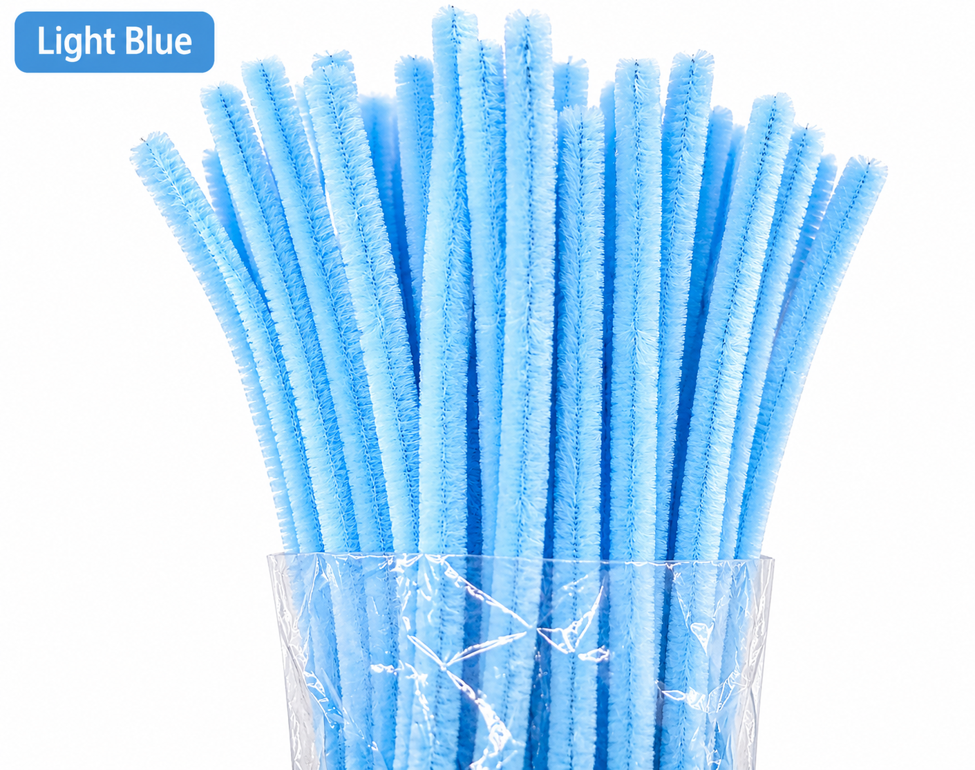 🌸 Handmade Light Blue Pipe Cleaner Flowers | Unique Decorative Flowers – Sydora Pack Of 20 Pieces