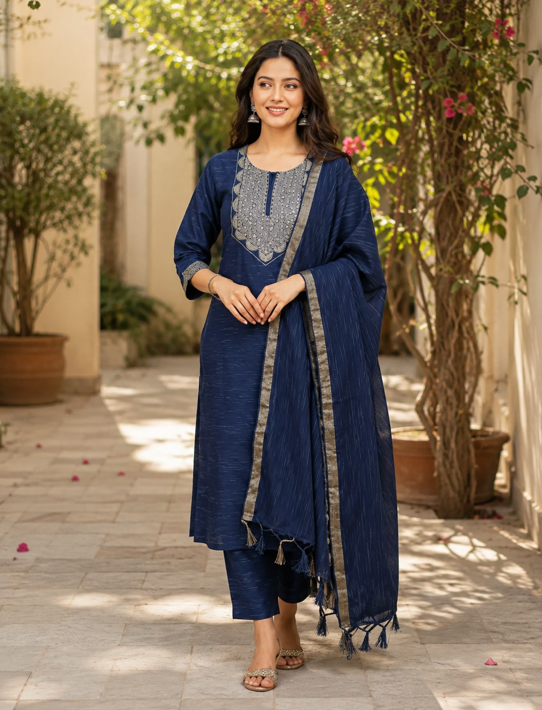 Elegant Blue Ladies Dress – Stylish Women’s Casual & Party Wear Dress